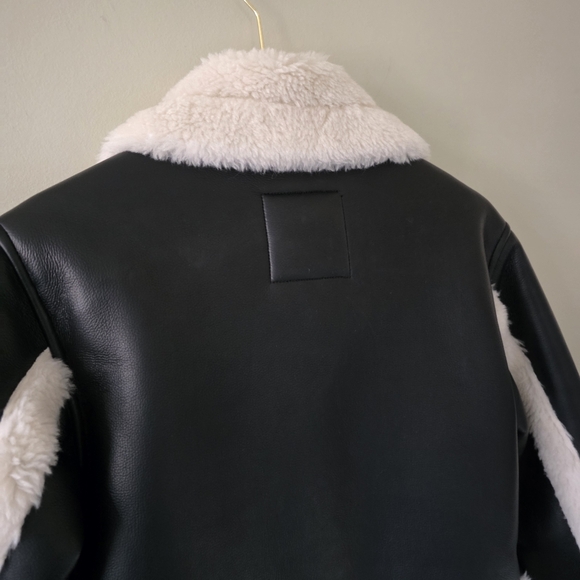 Abercrombie & Fitch XS 70s Modern Retro Hippie Vegan Shearling Penny Lane Jacket - Picture 14 of 16